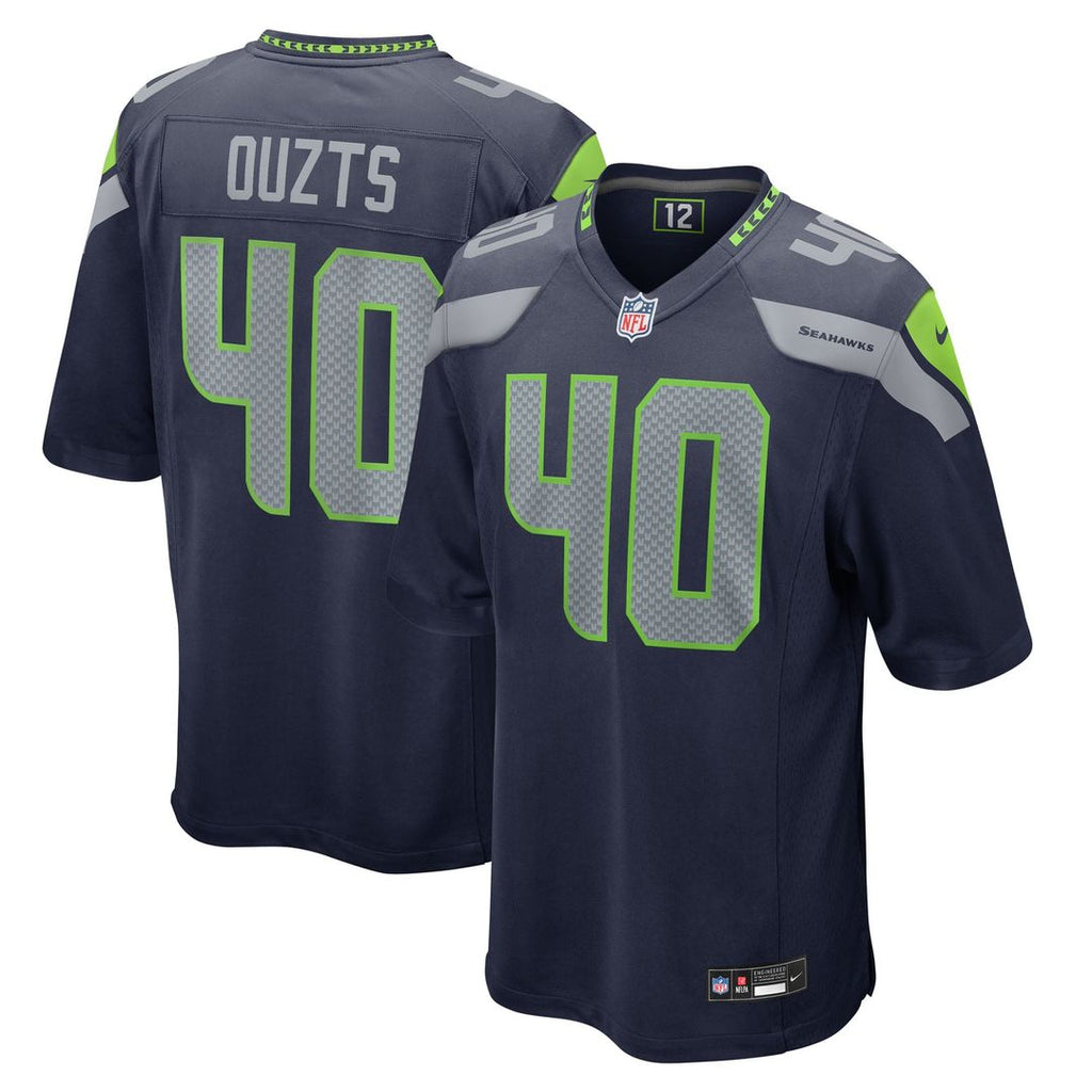 Seattle Seahawks Robbie Ouzts Nike College Navy Game Jersey
