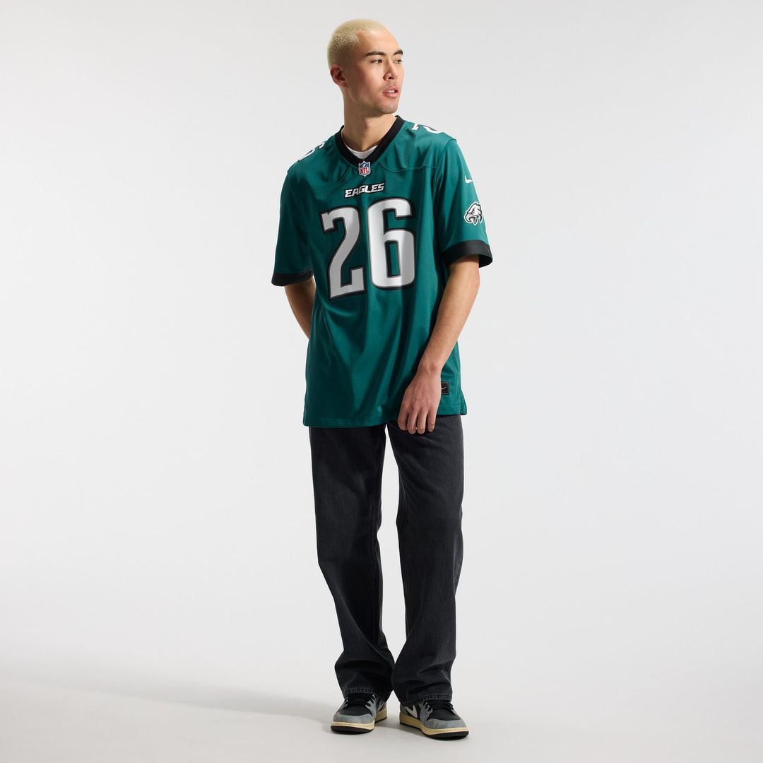 Philadelphia Eagles Saquon Barkley Nike Midnight Green Game Jersey