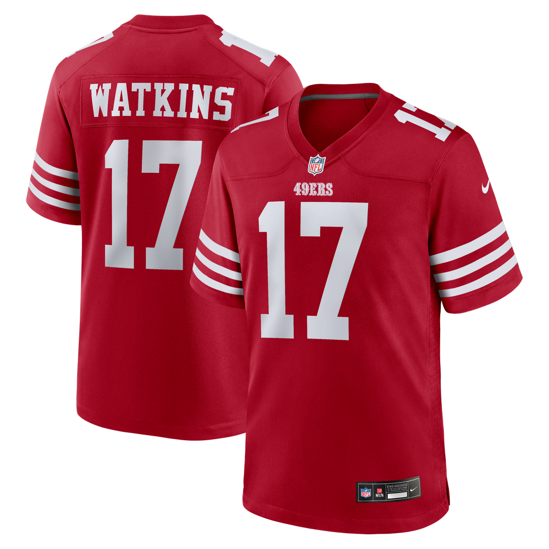 San Francisco 49ers Jordan Watkins Nike Scarlet Game Jersey