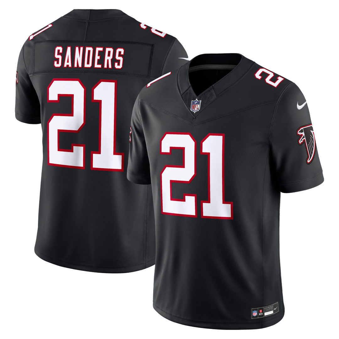 Atlanta Falcons Deion Sanders Nike Black Alternate Throwback Vapor FUSE Stitched Retired Limited Jersey