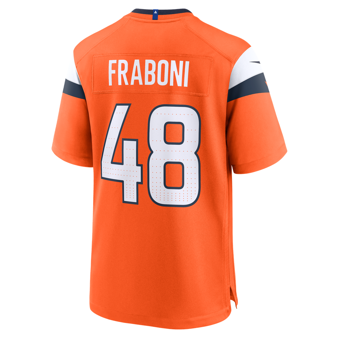 Denver Broncos Mitchell Fraboni Nike Orange Game Jersey