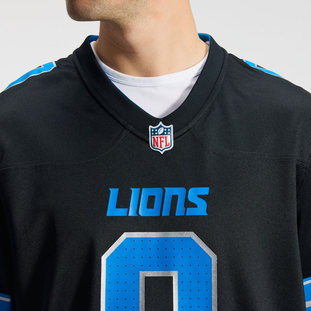 Detroit Lions Jahmyr Gibbs Nike White Game Jersey