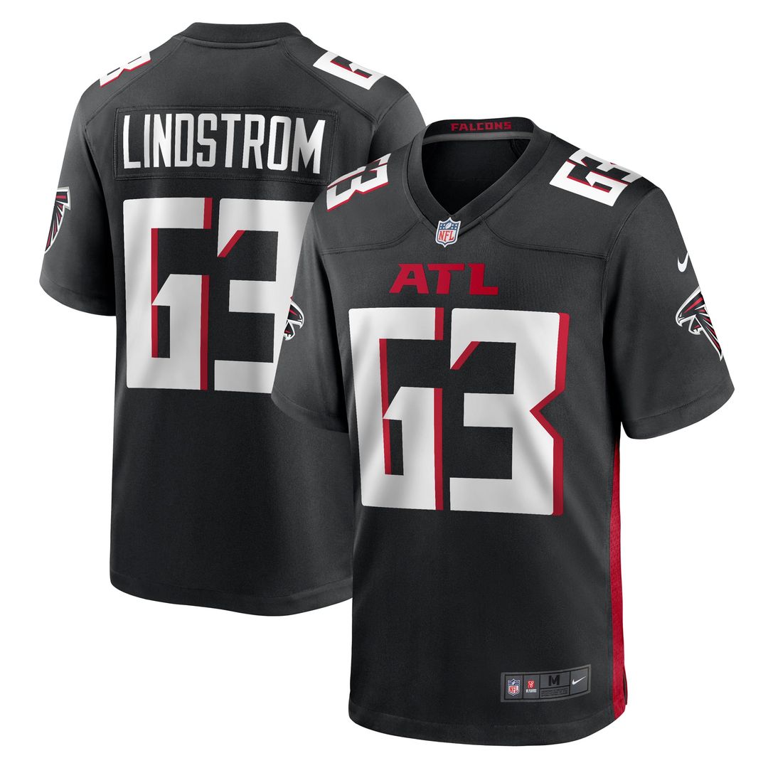 Atlanta Falcons Chris Lindstrom Nike Black Game Jersey