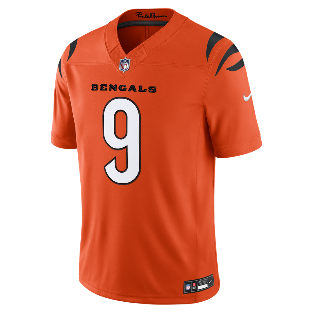 Cincinnati Bengals Joe Burrow Nike Orange Alternate Vapor FUSE Stitched Limited Jersey