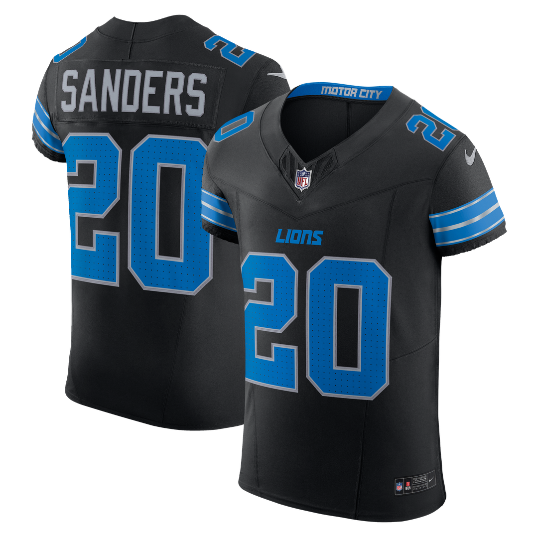 Detroit Lions Barry Sanders Nike Black Alternate Vapor FUSE Elite Jersey