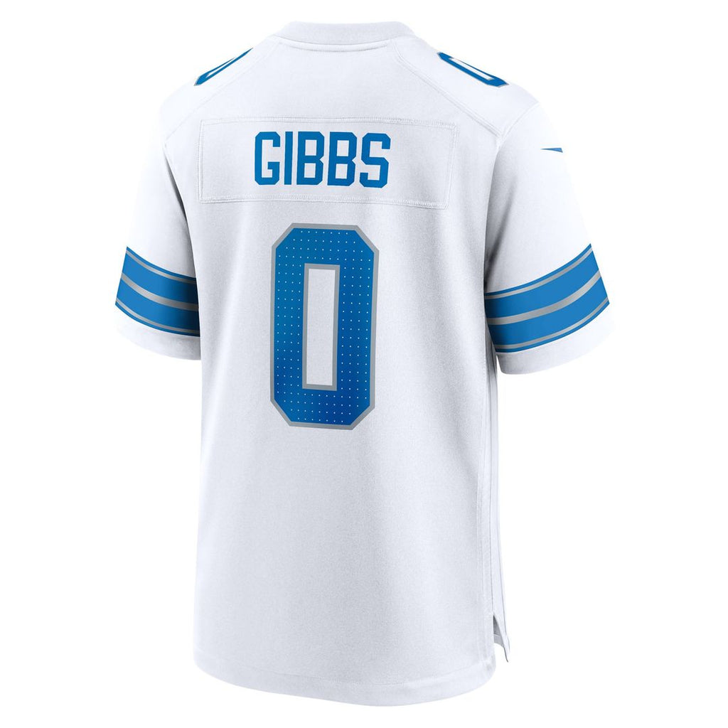 Detroit Lions Jahmyr Gibbs Nike White Game Jersey