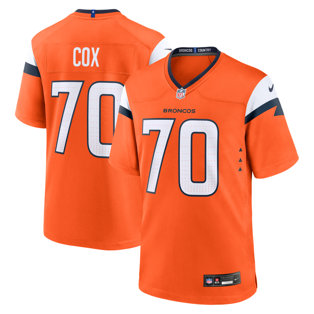 Denver Broncos Marques Cox Nike Orange Game Jersey