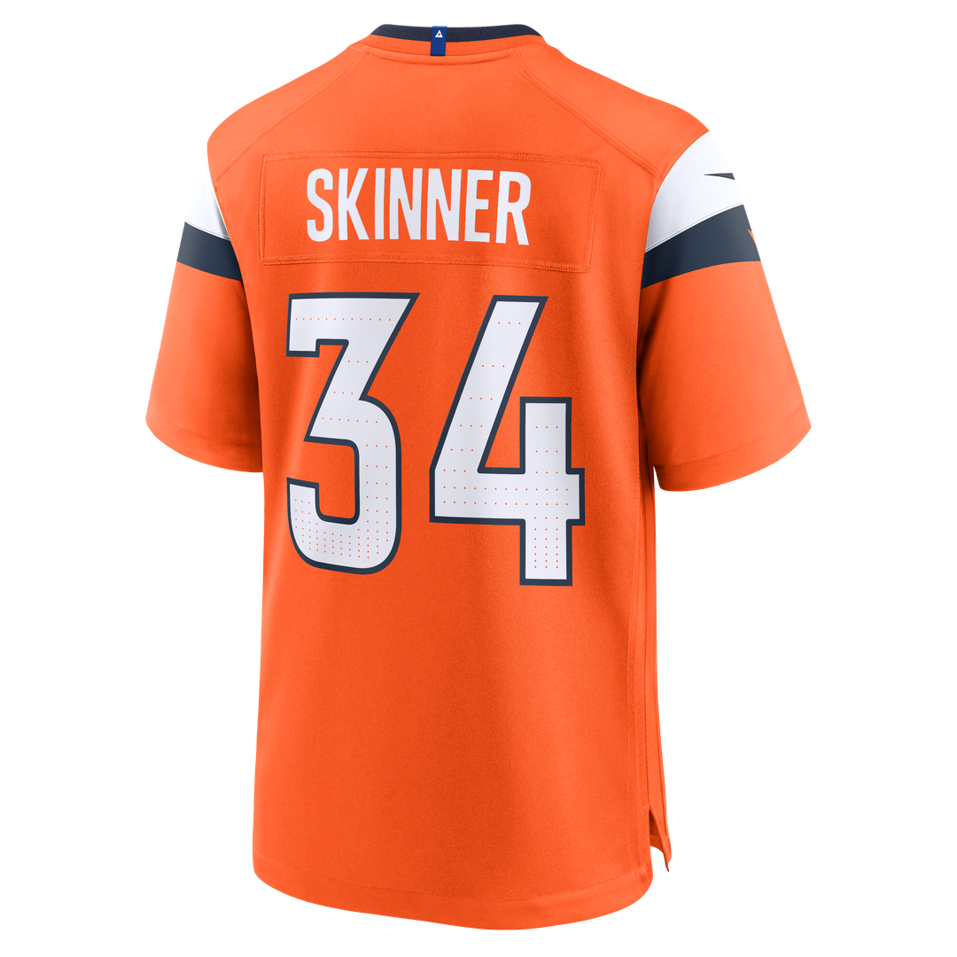 Denver Broncos JL Skinner Nike Orange Game Jersey