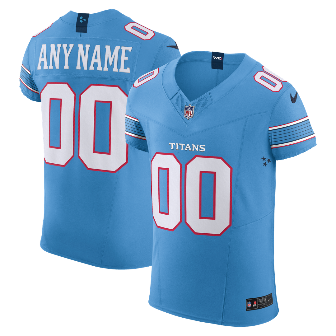 Tennessee Titans Nike Light Blue Vapor FUSE Elite Custom Jersey