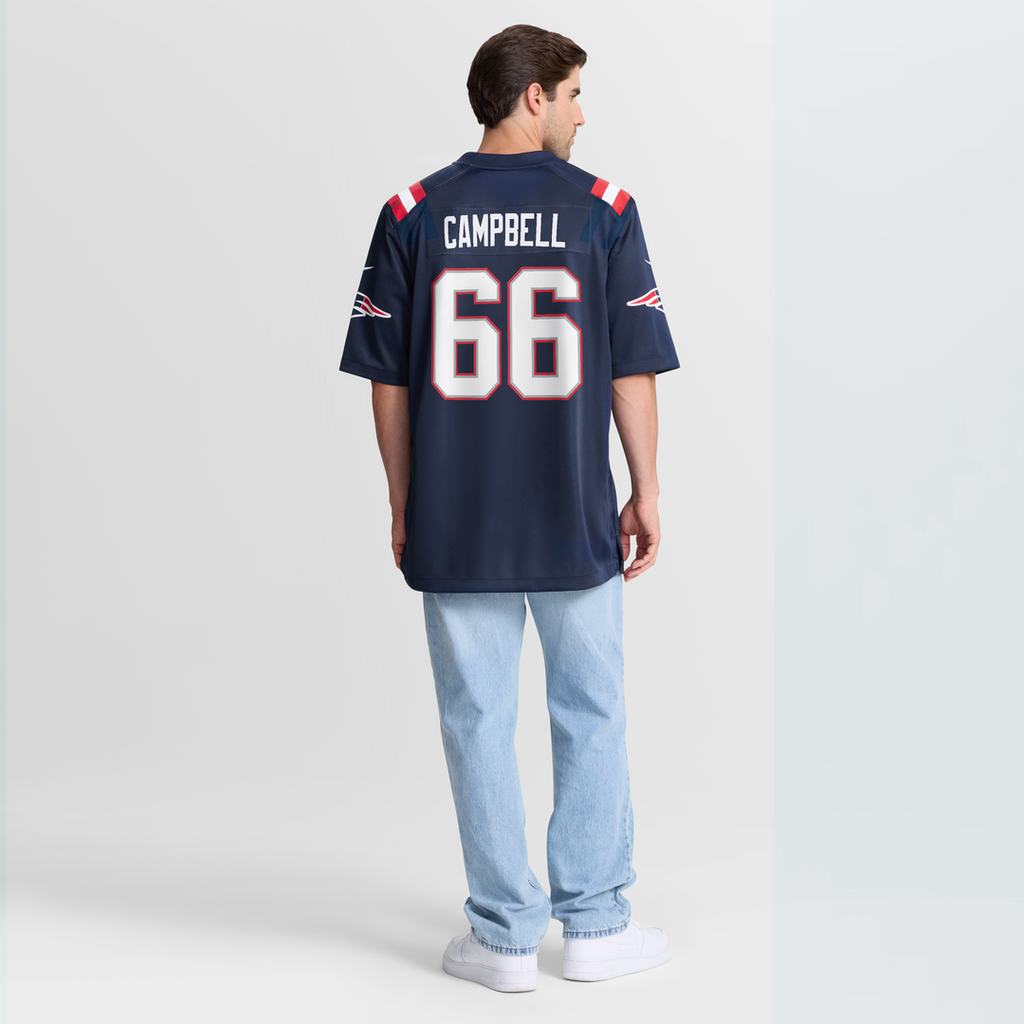 New England Patriots Will Campbell Nike Navy Game Jersey