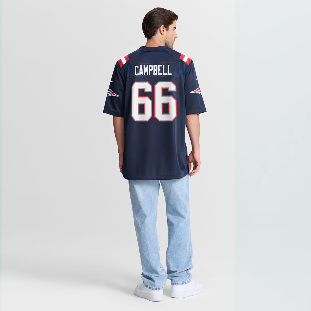 New England Patriots Will Campbell Nike Navy Game Jersey