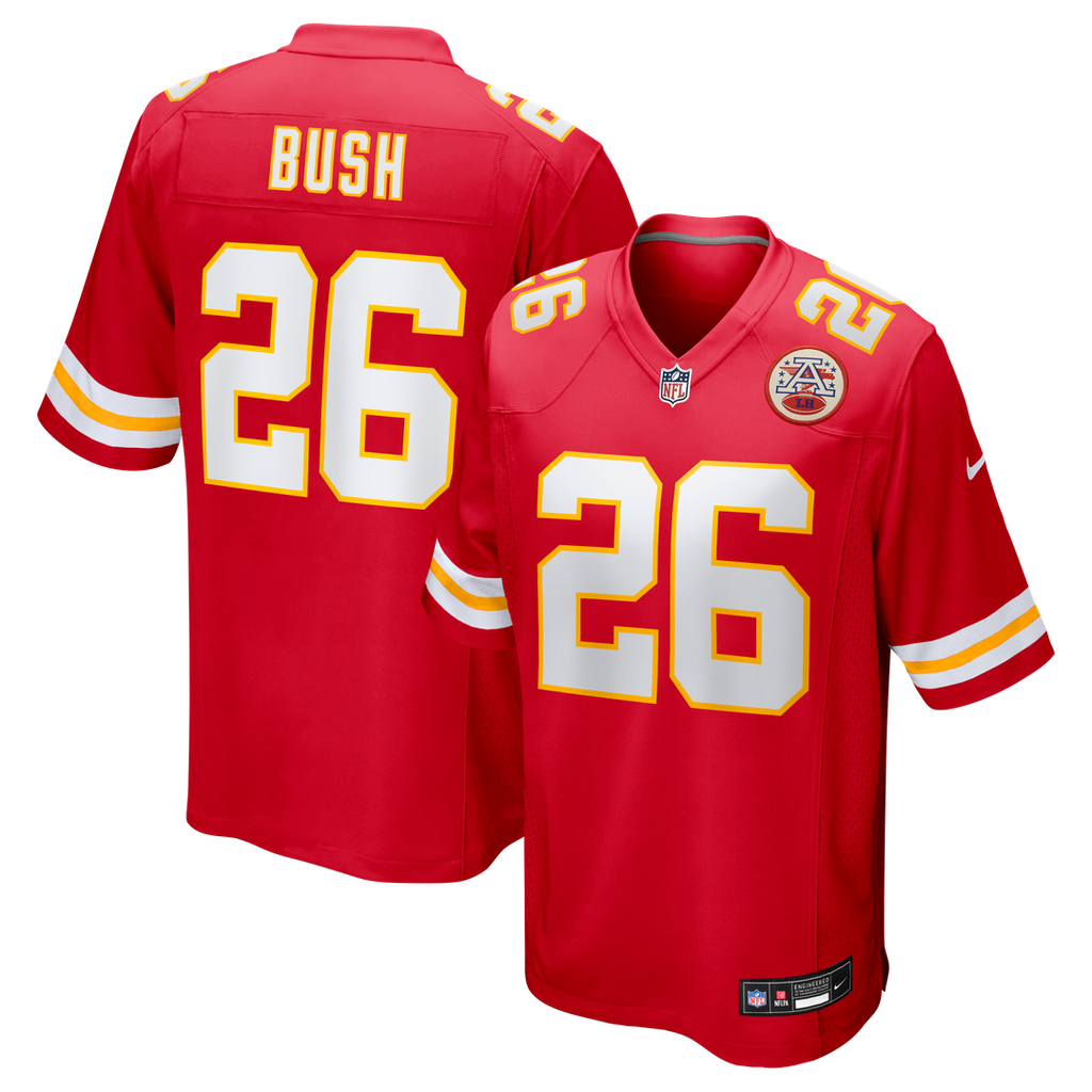 Kansas City Chiefs Deon Bush Nike Red Game Jersey