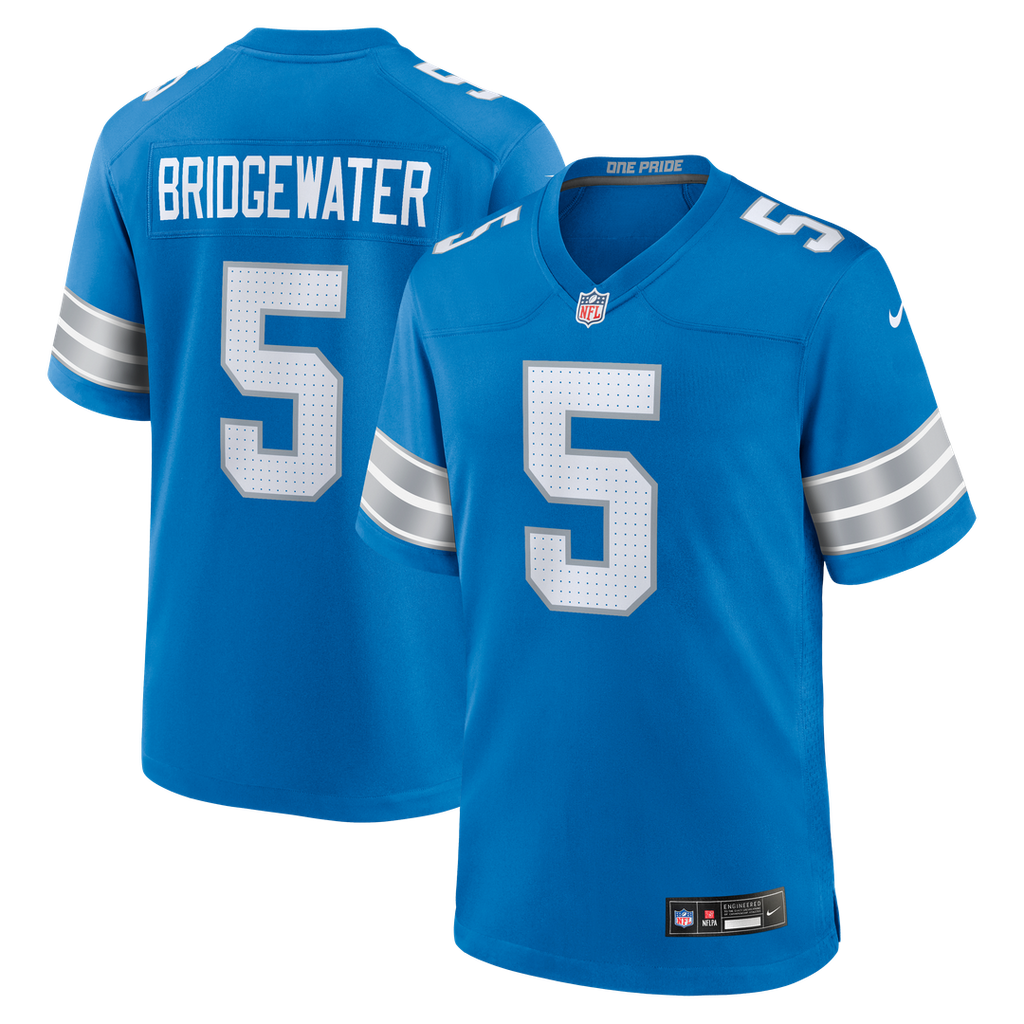 Detroit Lions Teddy Bridgewater Nike Blue Game Jersey