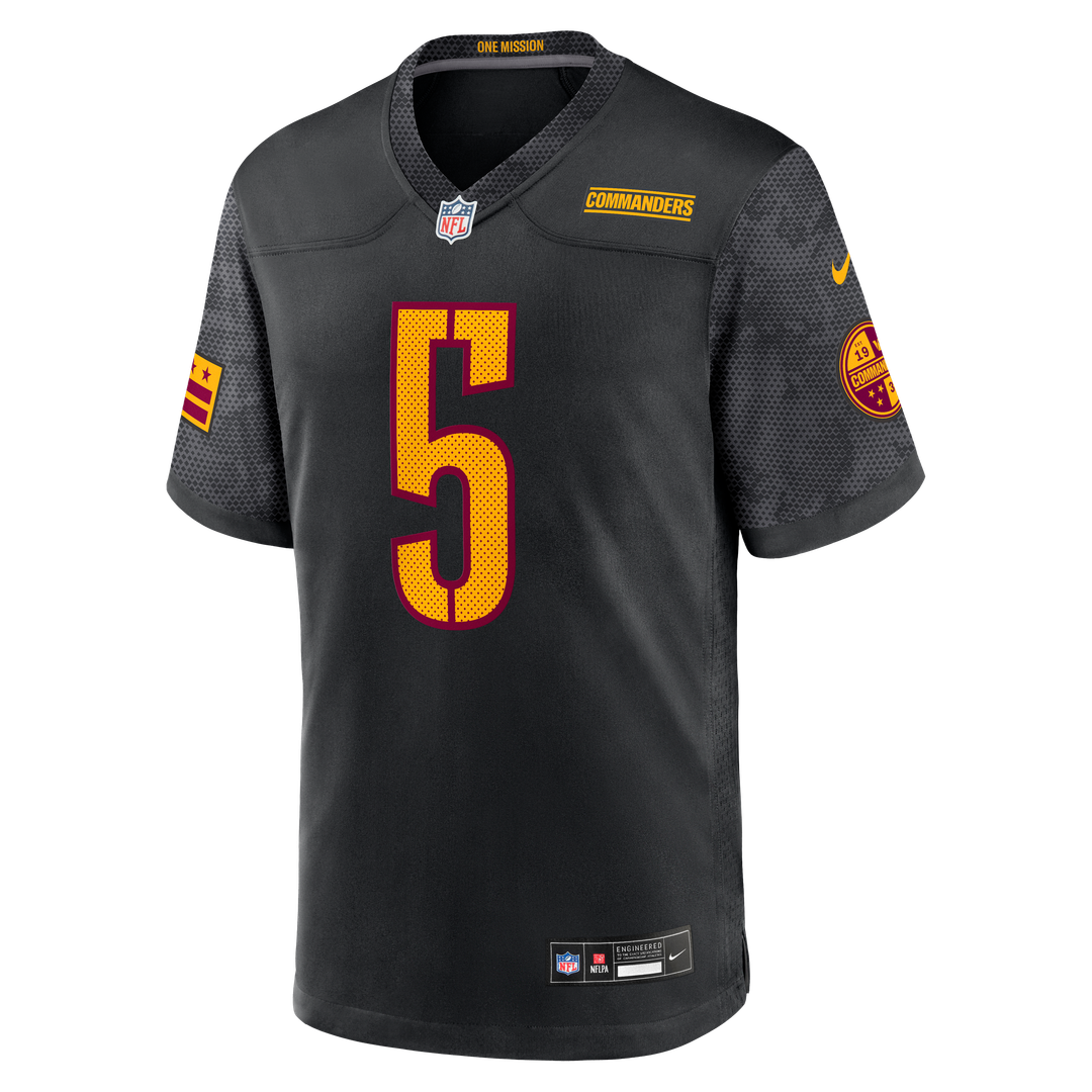 Washington Commanders Jayden Daniels Nike Black Alternate Game Jersey