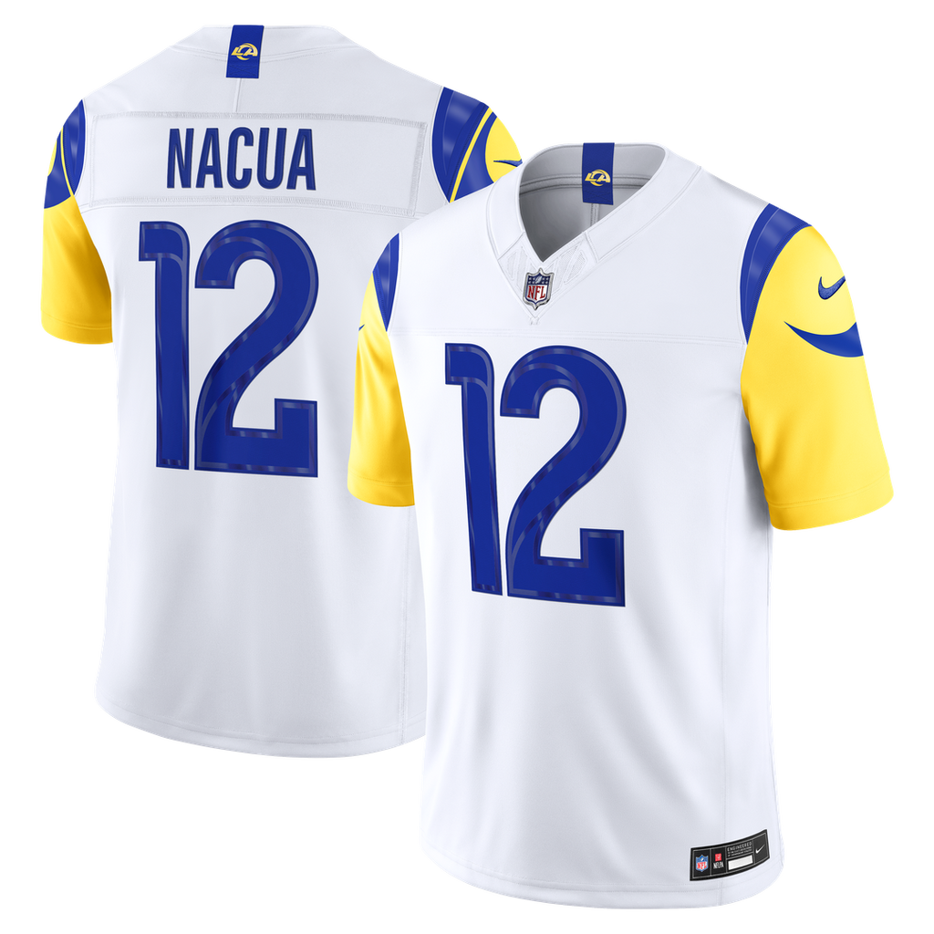 Los Angeles Rams Puka Nacua Nike White Vapor FUSE Stitched Limited Jersey
