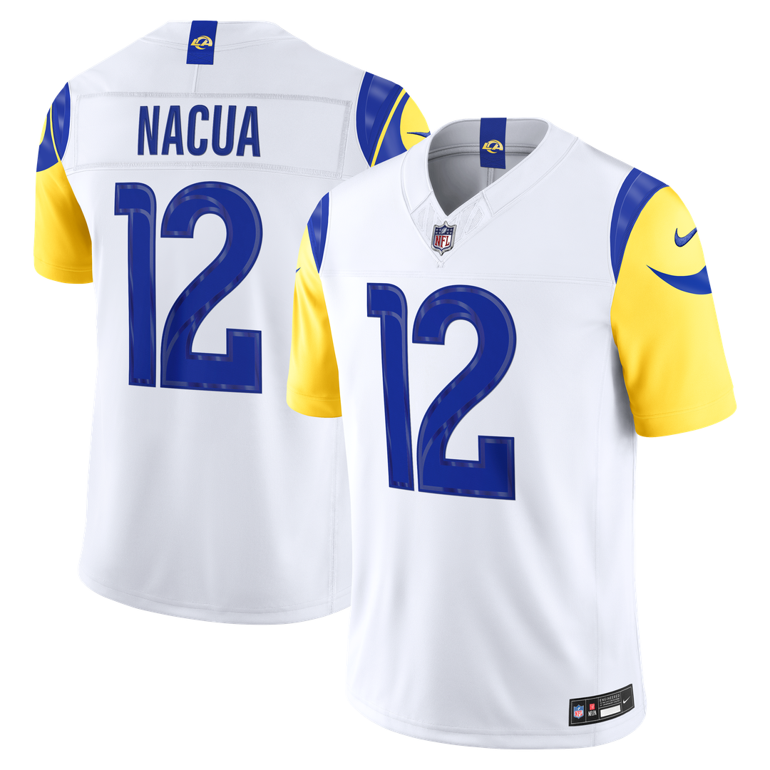 Los Angeles Rams Puka Nacua Nike White Vapor FUSE Stitched Limited Jersey
