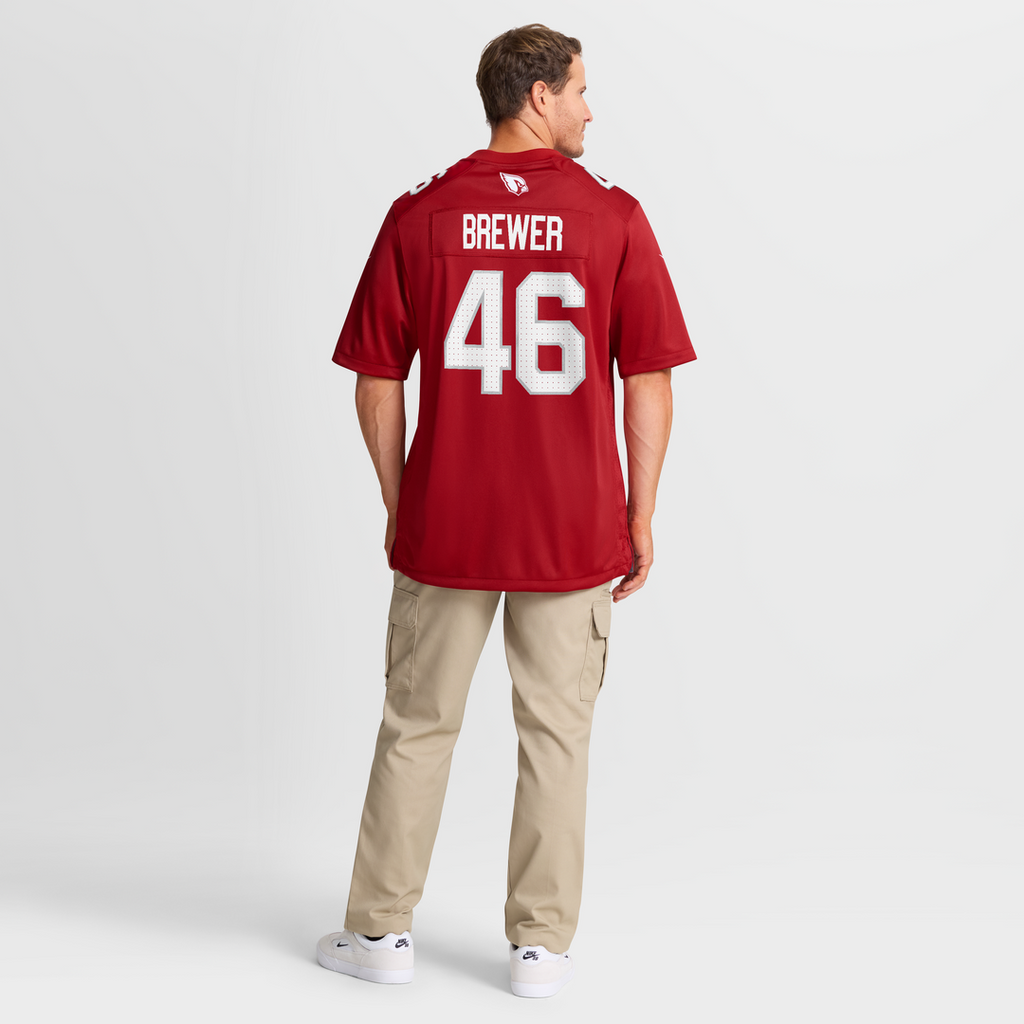 Arizona Cardinals Aaron Brewer Nike Cardinal Game Jersey