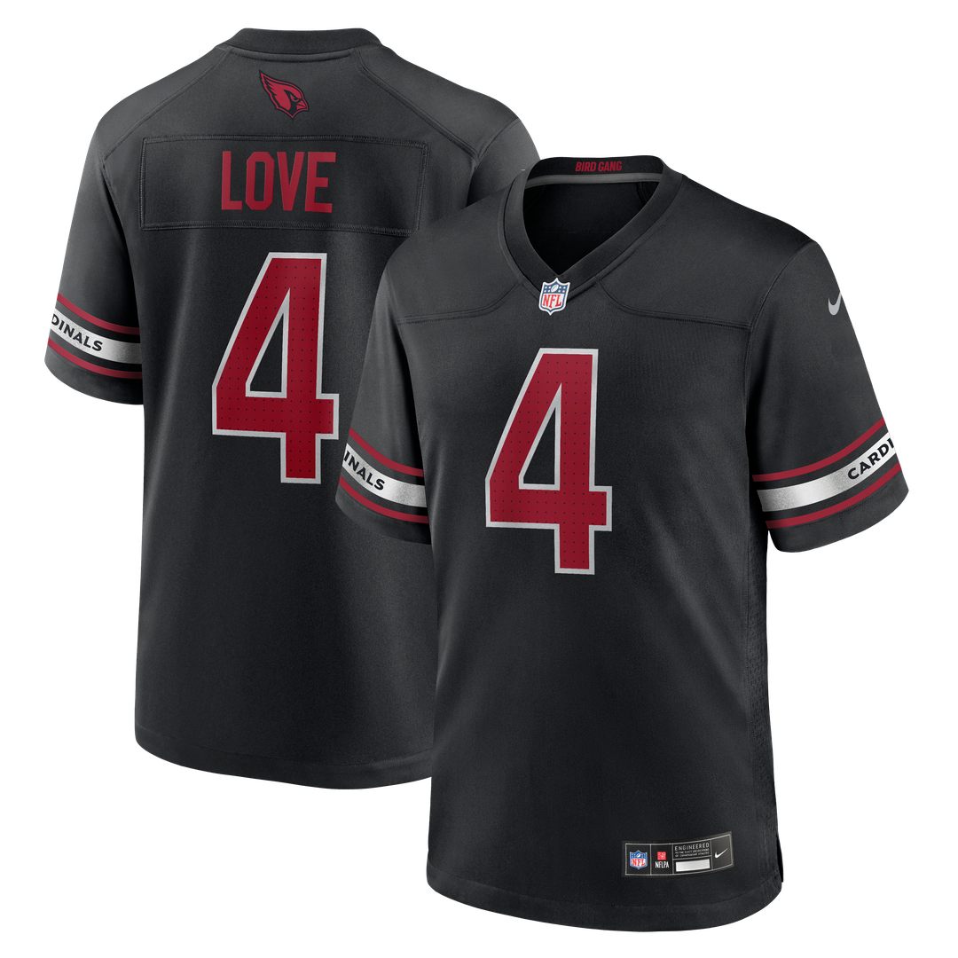Arizona Cardinals Jeremiyah Love Nike Black Alternate Game Jersey