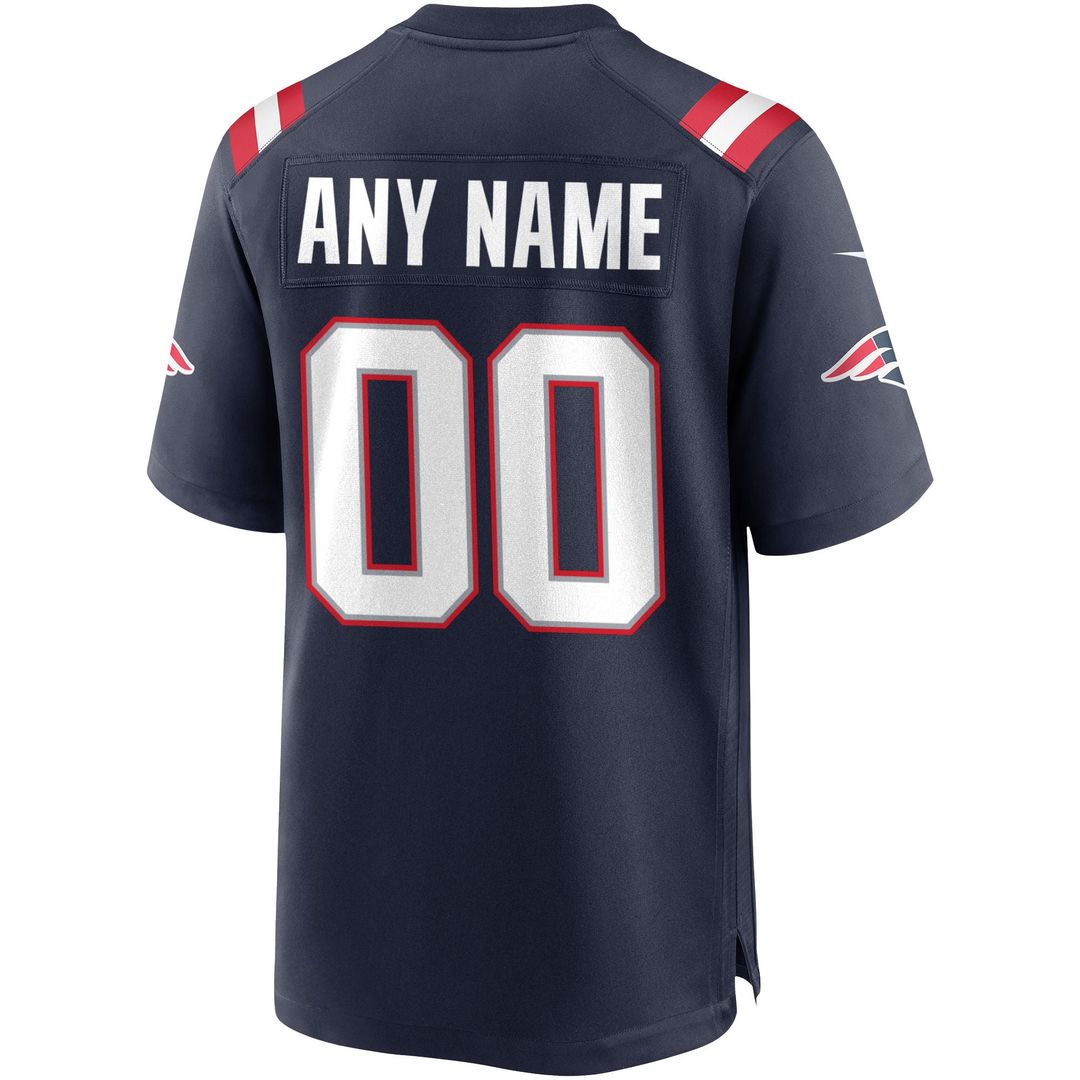 Nike New England Patriots Navy Custom Jersey