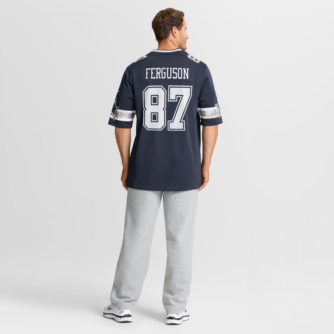 Dallas Cowboys Jake Ferguson Nike Navy Game Jersey