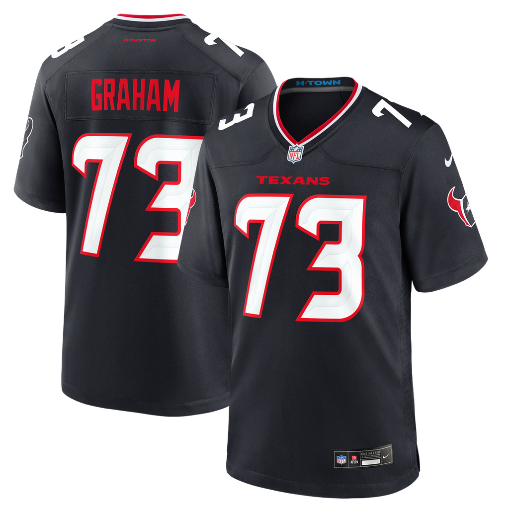 Houston Texans Derrick Graham Nike Navy Game Jersey