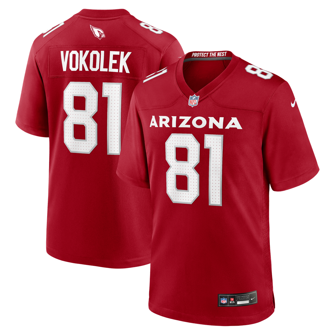 Arizona Cardinals Travis Vokolek Nike Cardinal Game Jersey