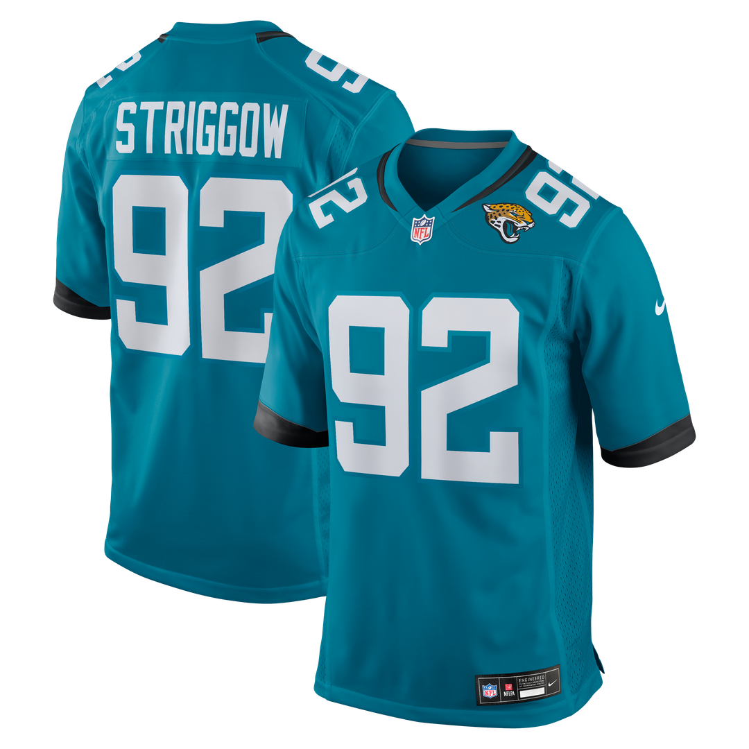 Jacksonville Jaguars Danny Striggow Nike Teal Game Jersey