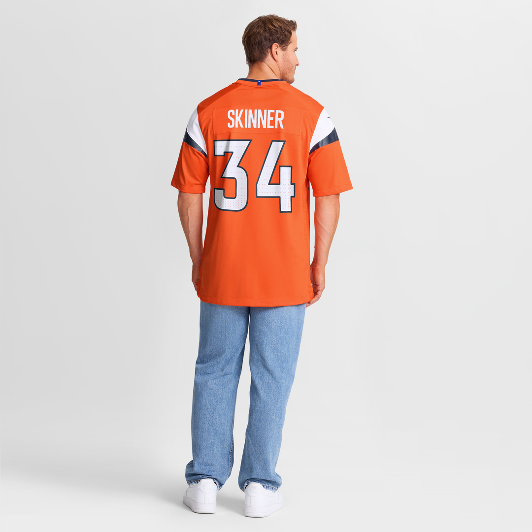 Denver Broncos JL Skinner Nike Orange Game Jersey