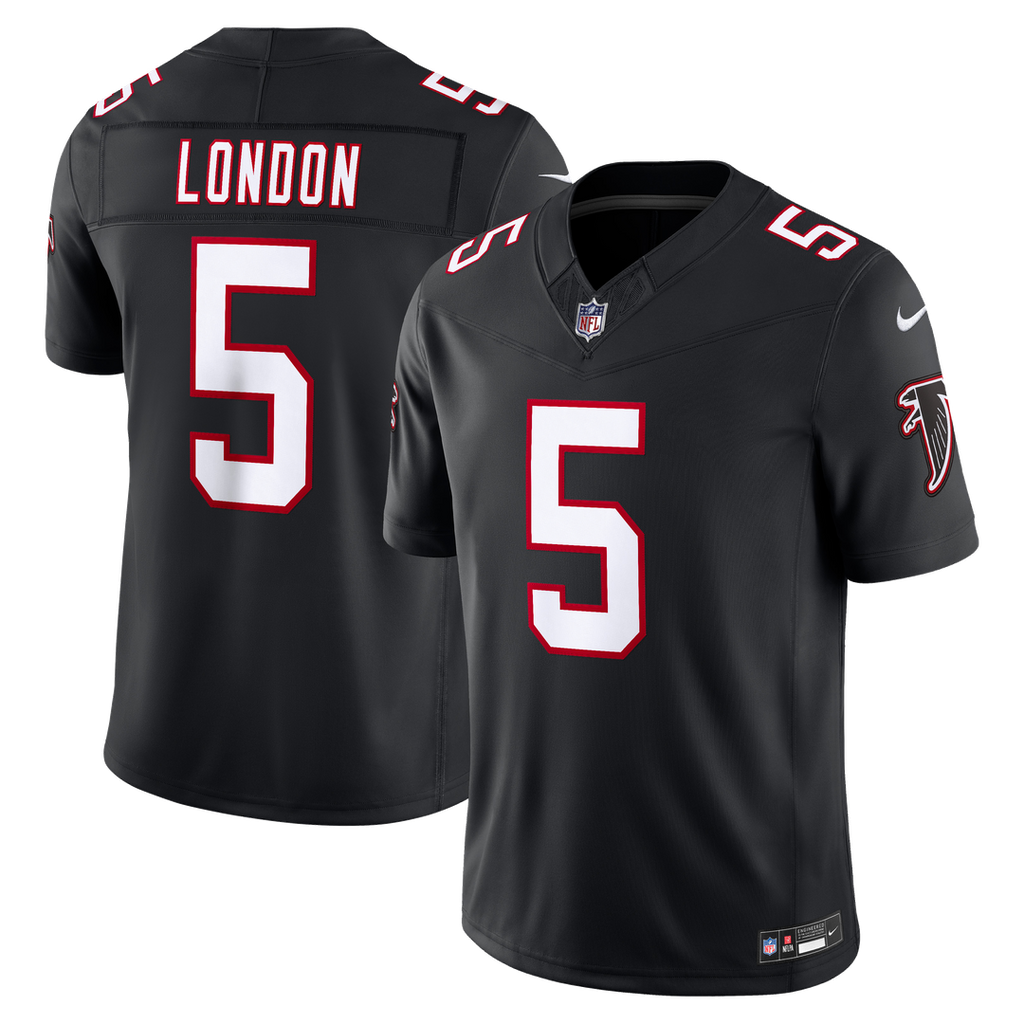 Atlanta Falcons Drake London Nike Black Alternate Throwback Vapor FUSE Stitched Limited Jersey