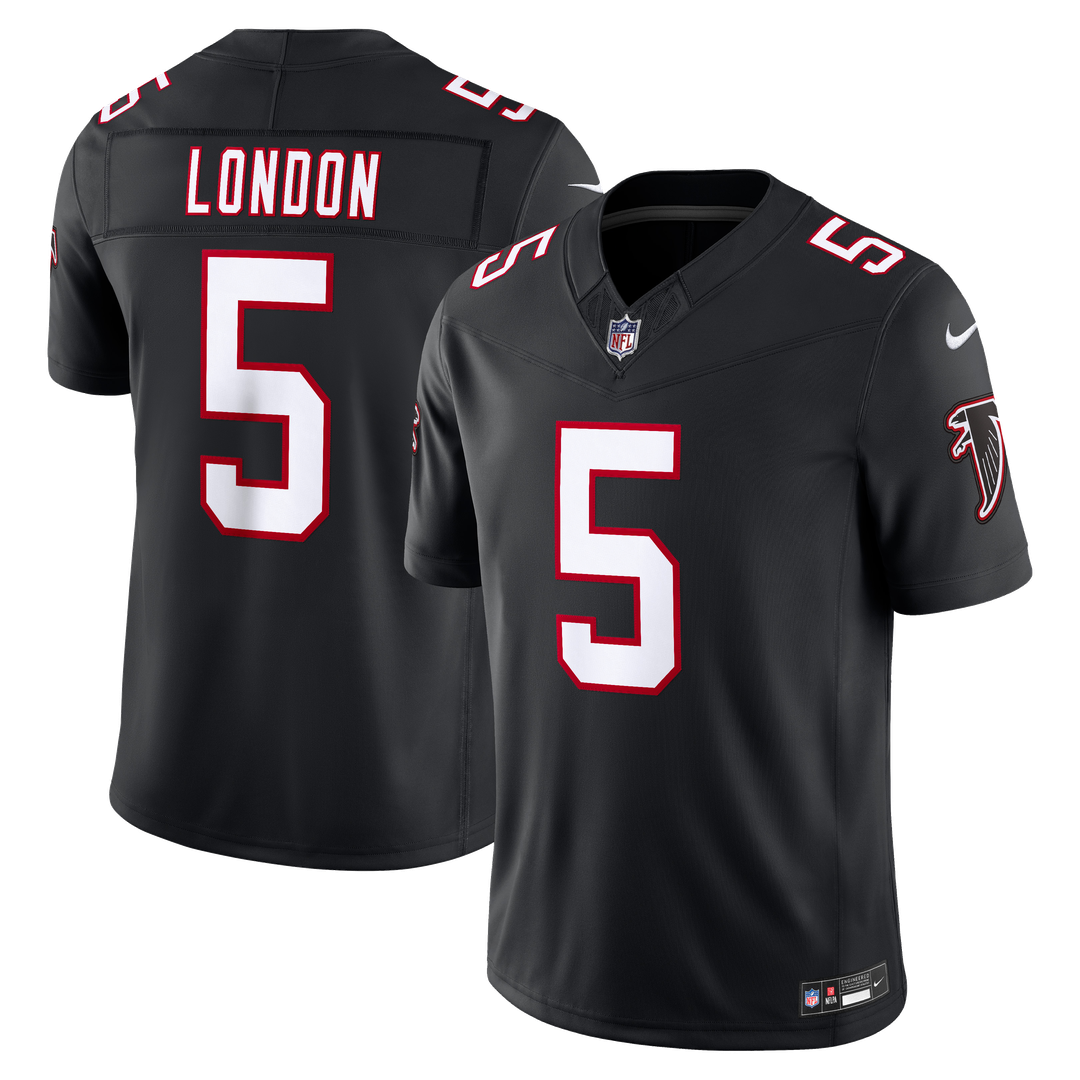 Atlanta Falcons Drake London Nike Black Alternate Throwback Vapor FUSE Stitched Limited Jersey