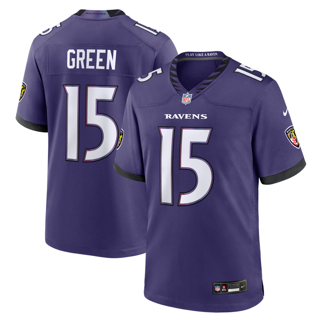 Baltimore Ravens Mike Green Nike Purple Game Jersey