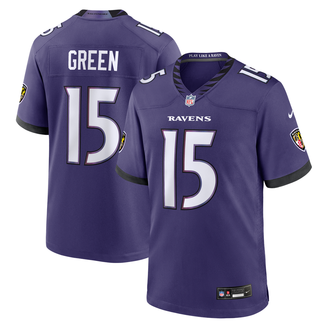 Baltimore Ravens Mike Green Nike Purple Game Jersey