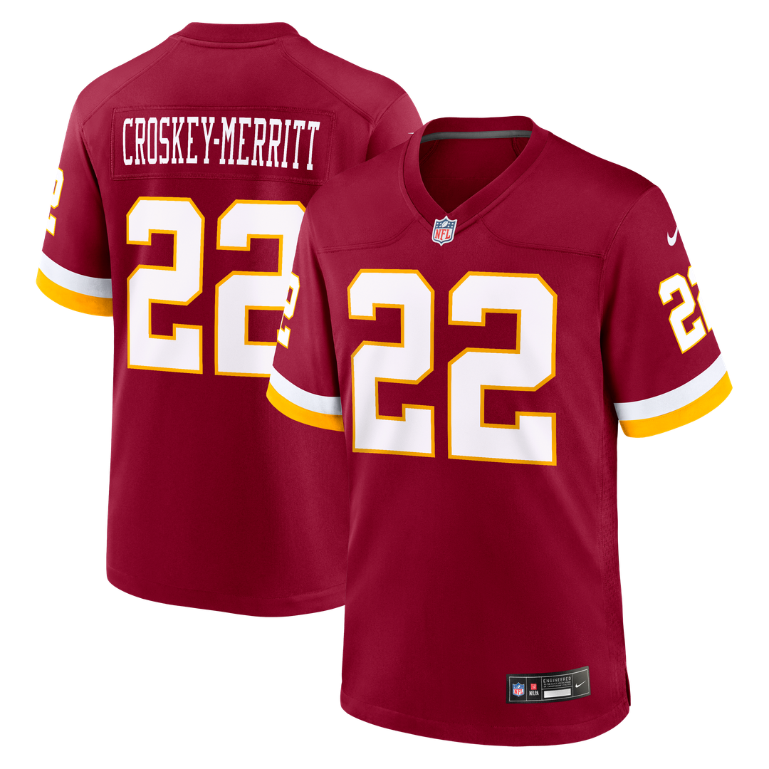 Washington Commanders Jacory Croskey - Merritt Nike Black Hail Raiser Alternate Game Jersey