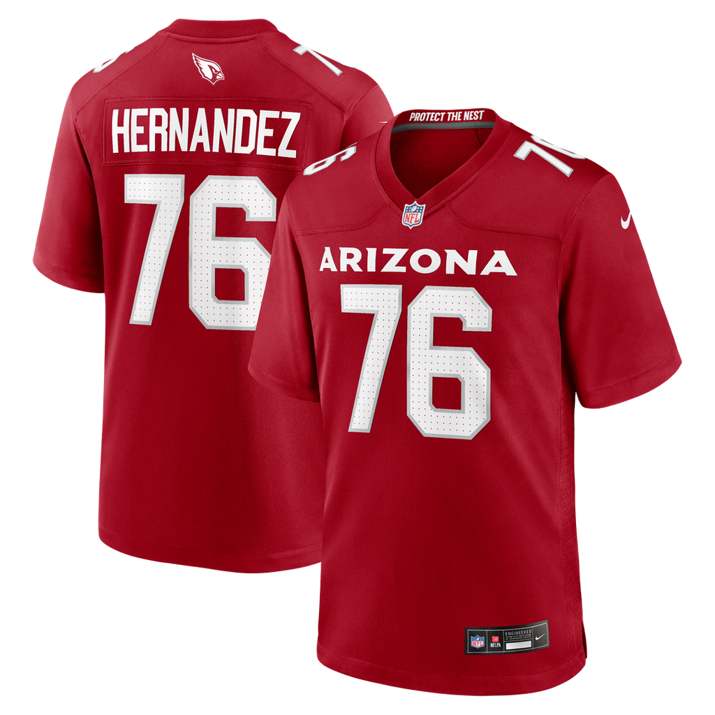 Arizona Cardinals Will Hernandez Nike Cardinal Game Jersey