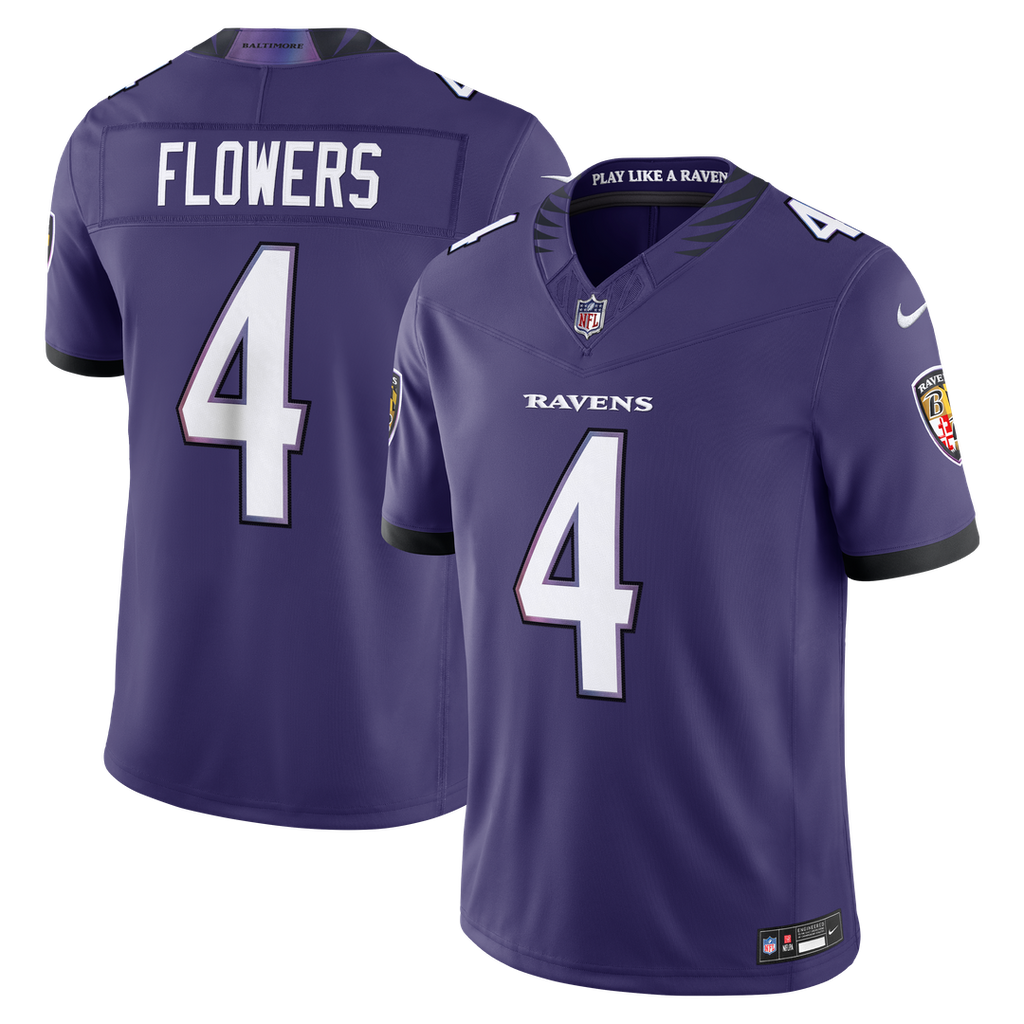 Baltimore Ravens Zay Flowers Nike Purple Team Vapor FUSE Stitched Limited Jersey